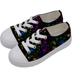 Stained Glass Crystal Art Kids  Low Top Canvas Sneakers by Cowasu