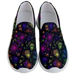 Stained Glass Crystal Art Men s Lightweight Slip Ons by Cowasu