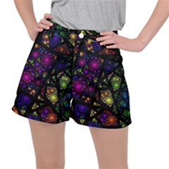 Stained Glass Crystal Art Women s Ripstop Shorts by Cowasu