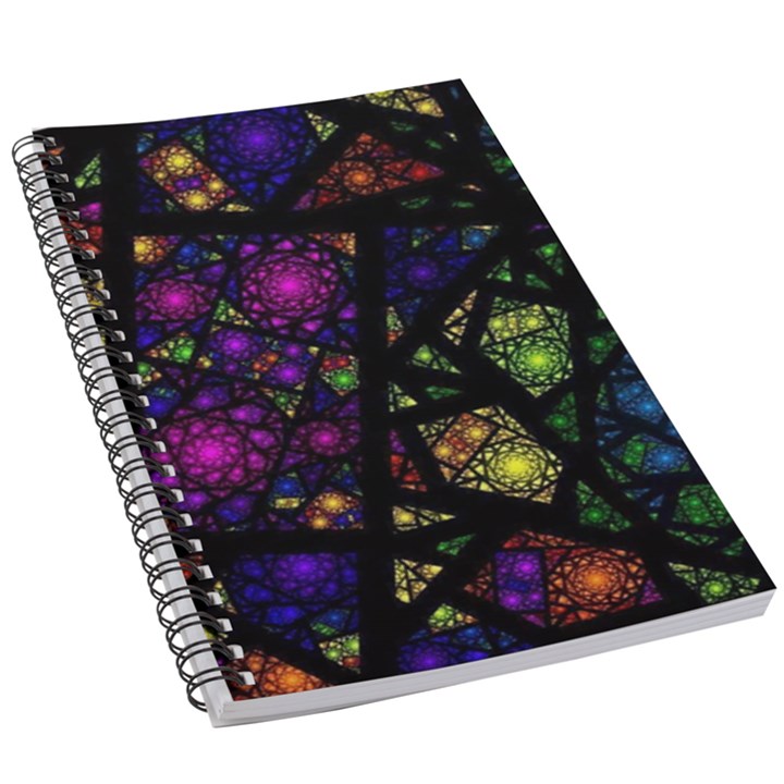 Stained Glass Crystal Art 5.5  x 8.5  Notebook