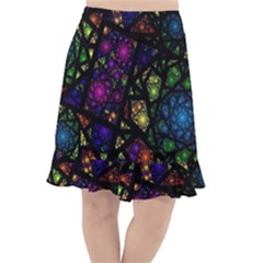 Stained Glass Crystal Art Fishtail Chiffon Skirt by Cowasu