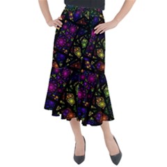 Stained Glass Crystal Art Midi Mermaid Skirt by Cowasu