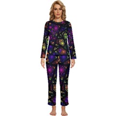 Stained Glass Crystal Art Womens  Long Sleeve Lightweight Pajamas Set by Cowasu