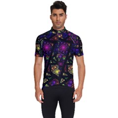 Stained Glass Crystal Art Men s Short Sleeve Cycling Jersey by Cowasu