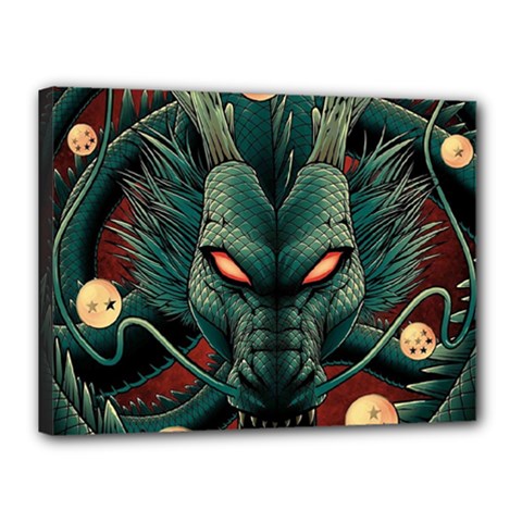 Dragon Art Canvas 16  X 12  (stretched) by Cowasu