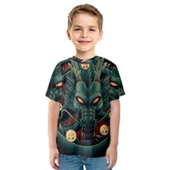 Dragon Art Kids  Sport Mesh Tee