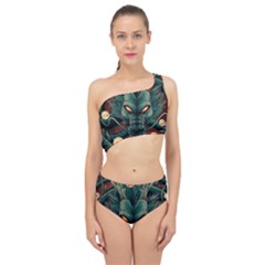 Dragon Art Spliced Up Two Piece Swimsuit