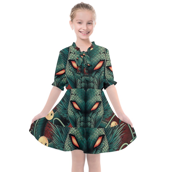 Dragon Art Kids  All Frills Chiffon Dress