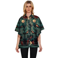 Dragon Art Women s Batwing Button Up Shirt