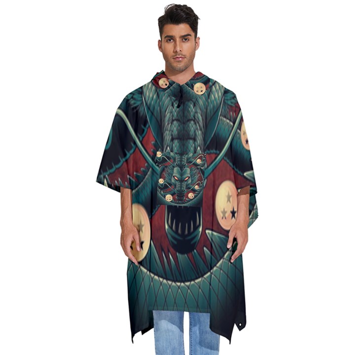 Dragon Art Men s Hooded Rain Ponchos