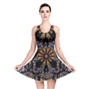 Skull Death Mosaic Artwork Stained Glass Reversible Skater Dress View1