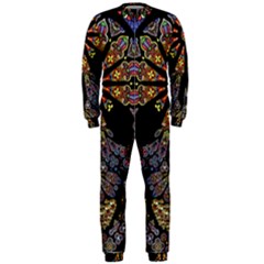 Skull Death Mosaic Artwork Stained Glass Onepiece Jumpsuit (men) by Cowasu