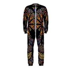 Skull Death Mosaic Artwork Stained Glass Onepiece Jumpsuit (kids) by Cowasu