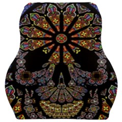 Skull Death Mosaic Artwork Stained Glass Car Seat Velour Cushion  by Cowasu