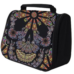 Skull Death Mosaic Artwork Stained Glass Full Print Travel Pouch (big) by Cowasu