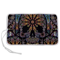 Skull Death Mosaic Artwork Stained Glass Pen Storage Case (s) by Cowasu