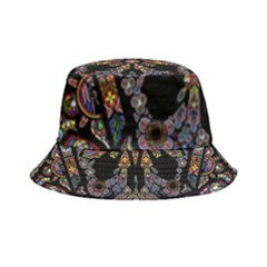 Skull Death Mosaic Artwork Stained Glass Inside Out Bucket Hat by Cowasu