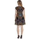 Skull Death Mosaic Artwork Stained Glass Cap Sleeve High Waist Dress View4