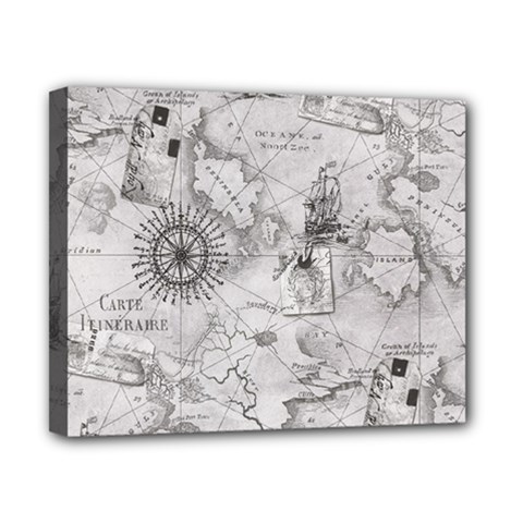 Vintage Cartography Atlas Nautical Map Canvas 10  X 8  (stretched) by Cowasu