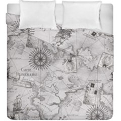 Vintage Cartography Atlas Nautical Map Duvet Cover Double Side (king Size) by Cowasu