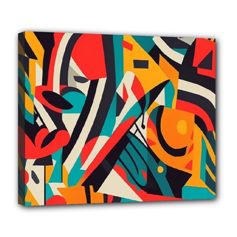 Colorful Abstract Deluxe Canvas 24  X 20  (stretched) by Jack14