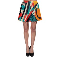 Colorful Abstract Skater Skirt by Jack14