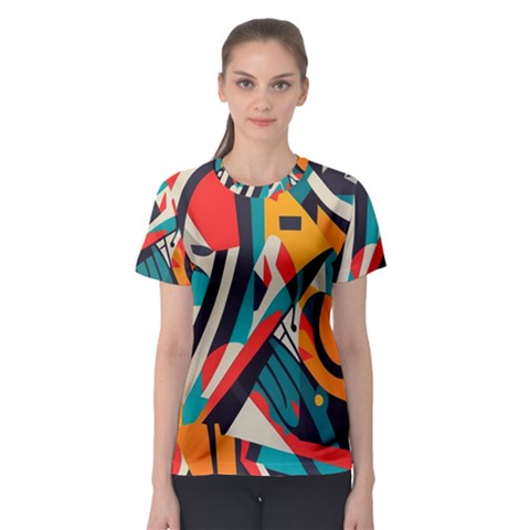 Colorful Abstract Women s Sport Mesh Tee by Jack14