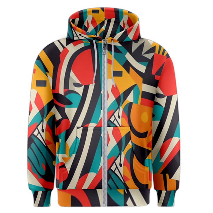 Colorful Abstract Men s Zipper Hoodie