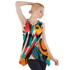 Colorful Abstract Side Drop Tank Tunic by Jack14