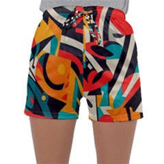 Colorful Abstract Sleepwear Shorts by Jack14