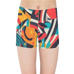 Colorful Abstract Kids  Sports Shorts by Jack14