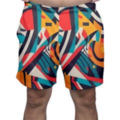 Colorful Abstract Men s Shorts by Jack14