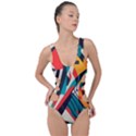 Colorful Abstract Side Cut Out Swimsuit View1