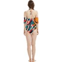 Colorful Abstract Halter Flowy Bikini Set  View2