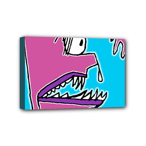 Funny Monster With Surprise Expression Drawing Mini Canvas 6  X 4  (stretched) by dflcprintsclothing