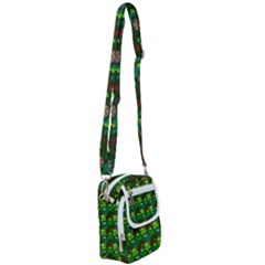 Green Monster Cartoon Seamless Tile Abstract Shoulder Strap Belt Bag by Bangk1t