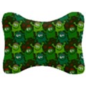 Green Monster Cartoon Seamless Tile Abstract Velour Seat Head Rest Cushion View1