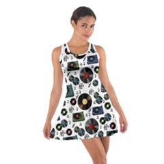 Records Vinyl Seamless Background Cotton Racerback Dress by Bangk1t