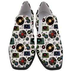 Records Vinyl Seamless Background Women Slip On Heel Loafers by Bangk1t