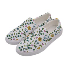 Flower Floral Pattern Women s Canvas Slip Ons by Bangk1t