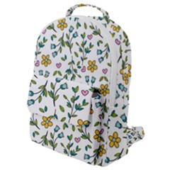 Flower Floral Pattern Flap Pocket Backpack (small) by Bangk1t