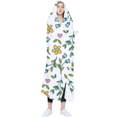 Flower Floral Pattern Wearable Blanket by Bangk1t