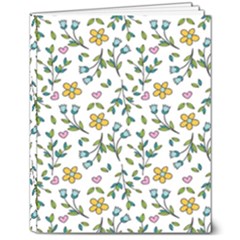 Flower Floral Pattern 8  X 10  Softcover Notebook by Bangk1t