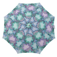 Leaves Glitter Background Winter Straight Umbrellas by Bangk1t