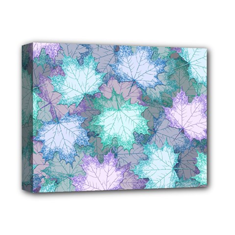 Leaves Glitter Background Winter Deluxe Canvas 14  X 11  (stretched) by Bangk1t