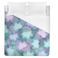 Leaves Glitter Background Winter Duvet Cover (queen Size) by Bangk1t