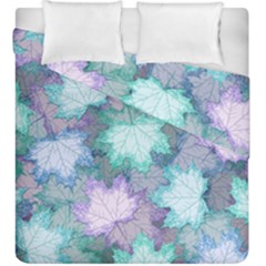 Leaves Glitter Background Winter Duvet Cover Double Side (king Size) by Bangk1t