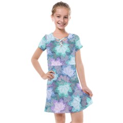 Leaves Glitter Background Winter Kids  Cross Web Dress by Bangk1t