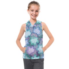 Leaves Glitter Background Winter Kids  Sleeveless Hoodie