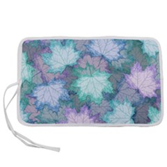 Leaves Glitter Background Winter Pen Storage Case (l) by Bangk1t